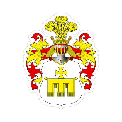 POL COA Brandys II (Poland) (Coat of Arms) STICKER Vinyl Kiss-Cut Decal 4 Inch White - The Sticker Space