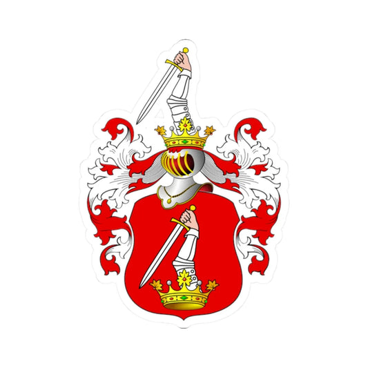 POL COA Brandys (Poland) (Coat of Arms) STICKER Vinyl Kiss-Cut Decal 2 Inch White - The Sticker Space