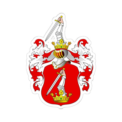 POL COA Brandys (Poland) (Coat of Arms) STICKER Vinyl Kiss-Cut Decal 6 Inch White - The Sticker Space