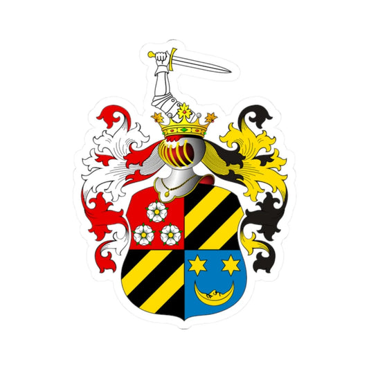 POL COA Braunek (Poland) (Coat of Arms) STICKER Vinyl Kiss-Cut Decal 2 Inch White - The Sticker Space