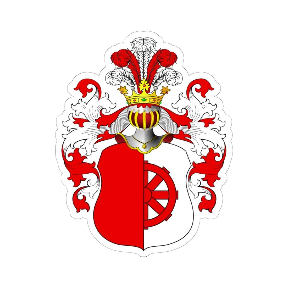 POL COA Bremer (Poland) (Coat of Arms) STICKER Vinyl Kiss-Cut Decal 6 Inch White - The Sticker Space