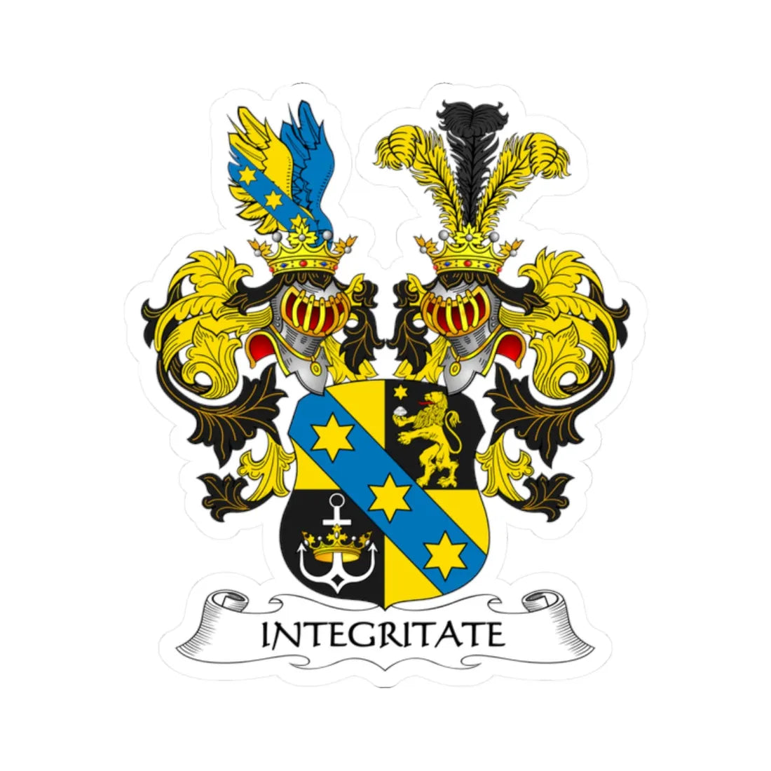 POL COA Breuer (Poland) (Coat of Arms) STICKER Vinyl Kiss-Cut Decal 2 Inch White - The Sticker Space