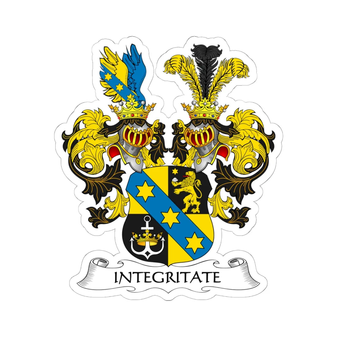 POL COA Breuer (Poland) (Coat of Arms) STICKER Vinyl Kiss-Cut Decal 6 Inch White - The Sticker Space