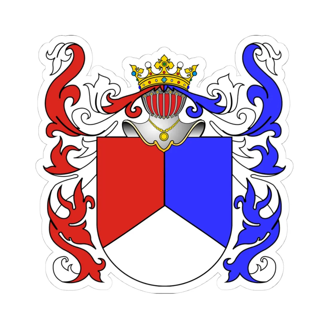 POL COA Breza alt (Poland) (Coat of Arms) STICKER Vinyl Kiss-Cut Decal 4 Inch White - The Sticker Space