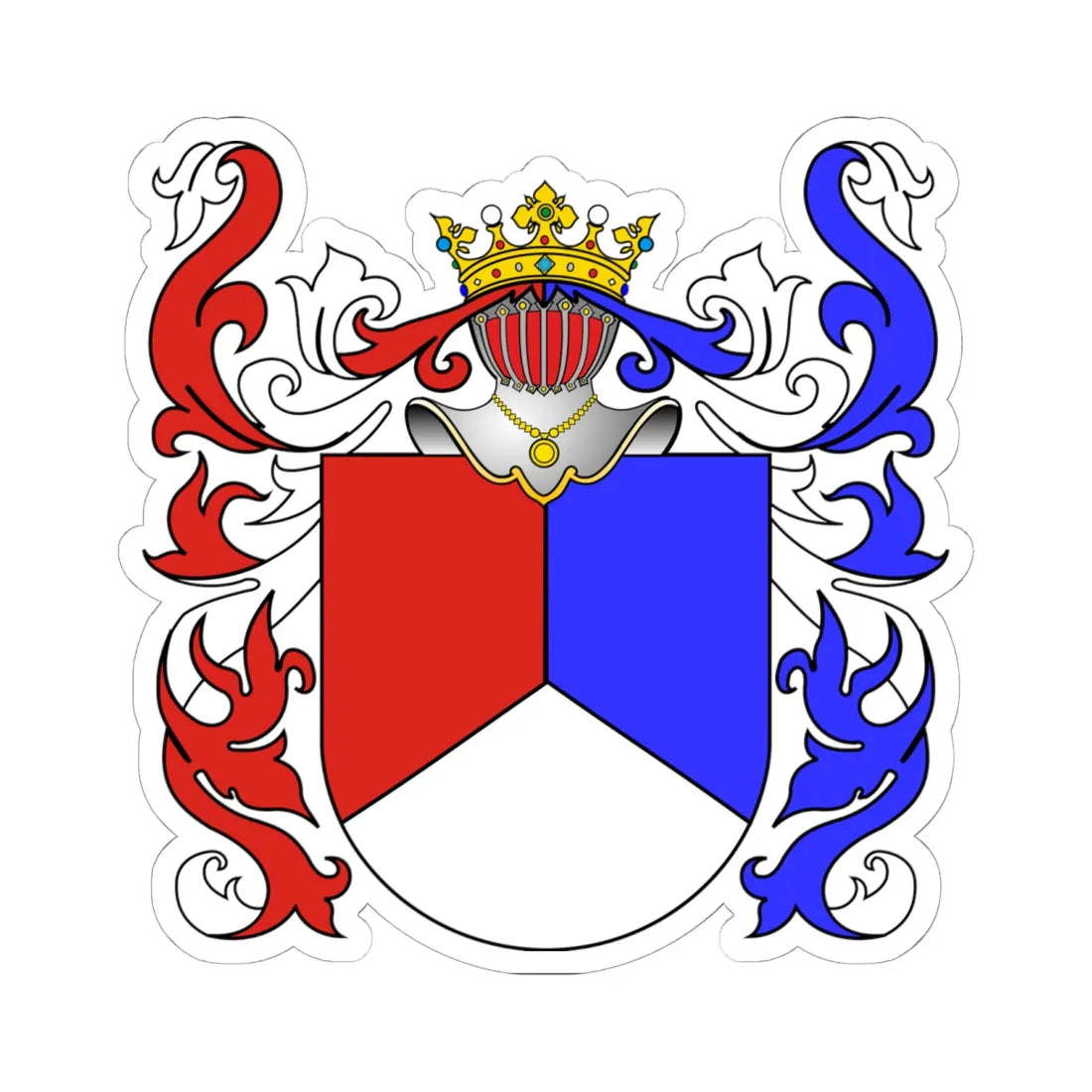 POL COA Breza alt (Poland) (Coat of Arms) STICKER Vinyl Kiss-Cut Decal 6 Inch White - The Sticker Space