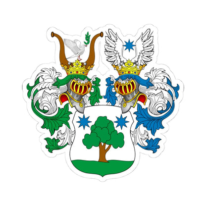 POL COA Brezany (Poland) (Coat of Arms) STICKER Vinyl Kiss-Cut Decal 4 Inch White - The Sticker Space