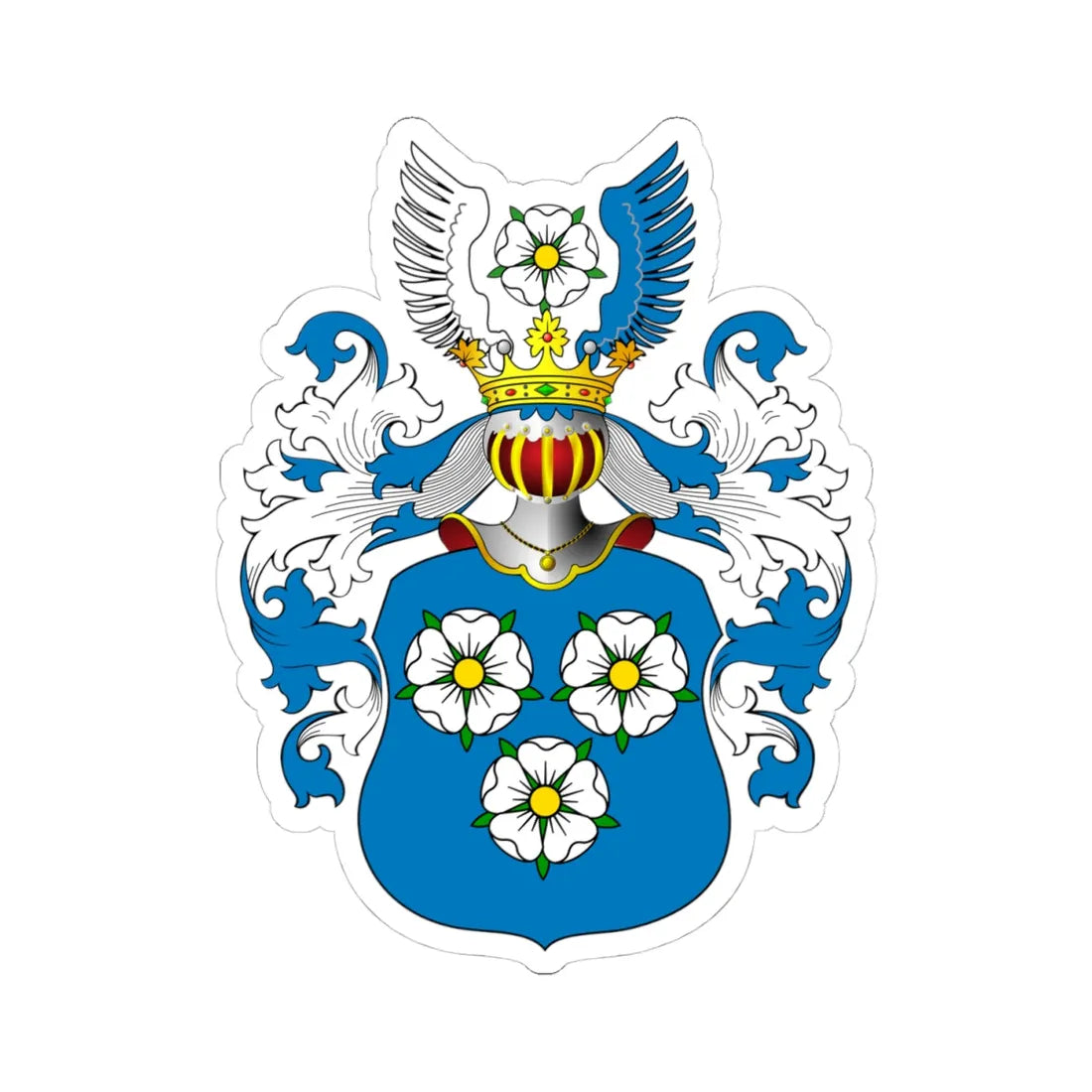 POL COA Brinken (Poland) (Coat of Arms) STICKER Vinyl Kiss-Cut Decal 4 Inch White - The Sticker Space