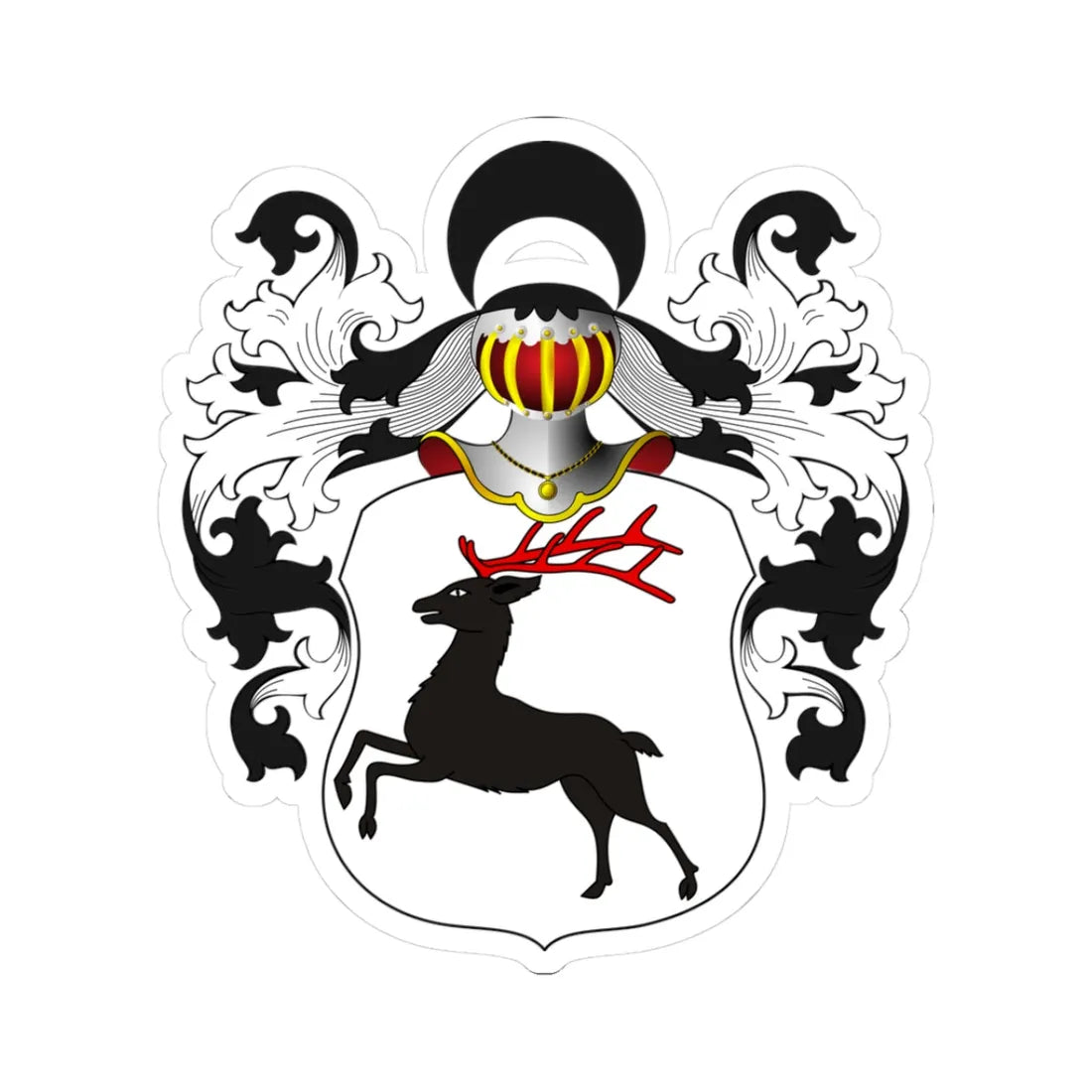 POL COA Brochwicz alt (Poland) (Coat of Arms) STICKER Vinyl Kiss-Cut Decal 3 Inch White - The Sticker Space