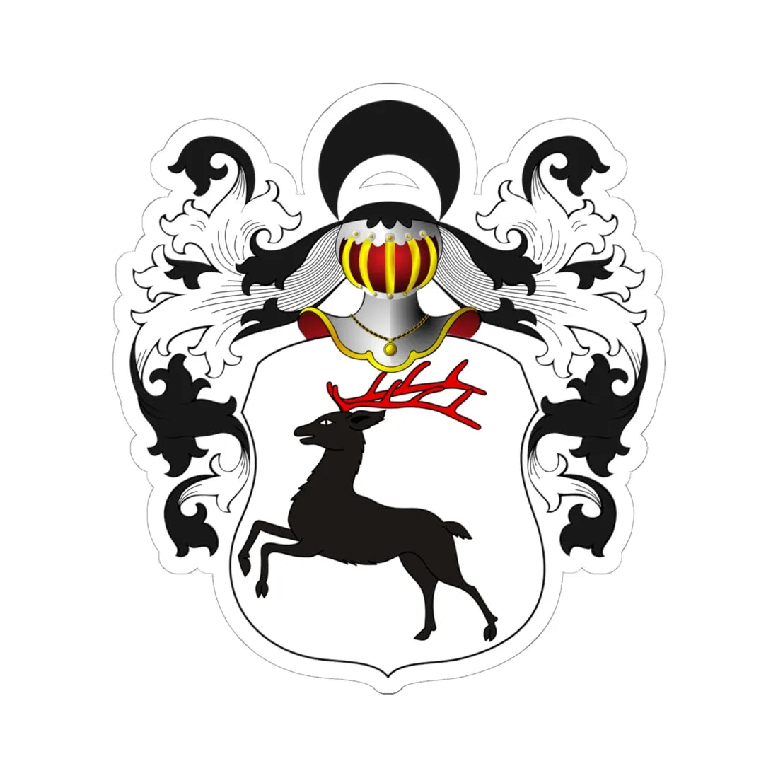 POL COA Brochwicz alt (Poland) (Coat of Arms) STICKER Vinyl Kiss-Cut Decal 6 Inch White - The Sticker Space