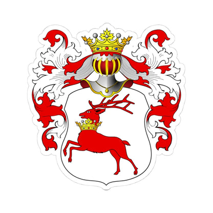 POL COA Brochwicz II (Poland) (Coat of Arms) STICKER Vinyl Kiss-Cut Decal 4 Inch White - The Sticker Space