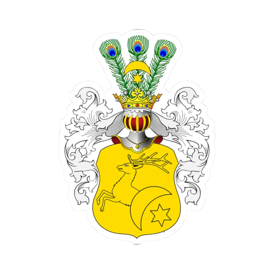 POL COA Brochwicz III z (Poland) (Coat of Arms) STICKER Vinyl Kiss-Cut Decal 2 Inch White - The Sticker Space