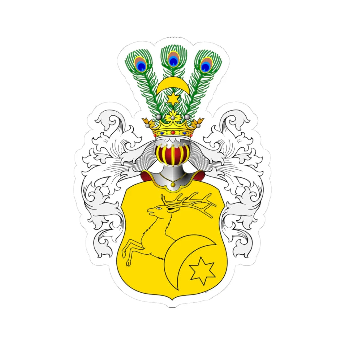 POL COA Brochwicz III z (Poland) (Coat of Arms) STICKER Vinyl Kiss-Cut Decal 3 Inch White - The Sticker Space