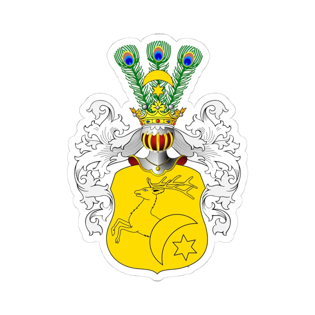 POL COA Brochwicz III z (Poland) (Coat of Arms) STICKER Vinyl Kiss-Cut Decal 4 Inch White - The Sticker Space