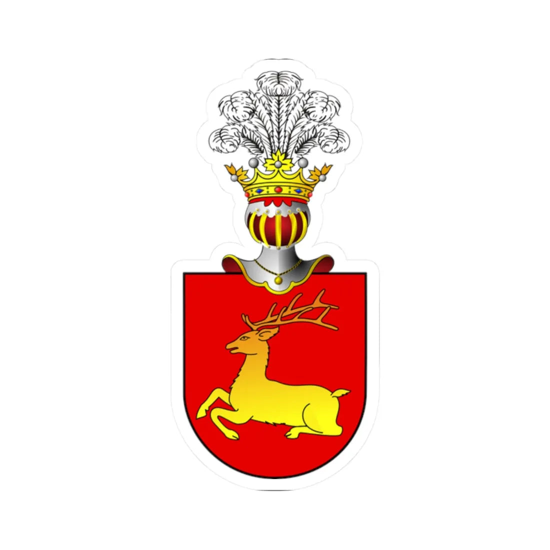 POL COA Brochwicz IV (Poland) (Coat of Arms) STICKER Vinyl Kiss-Cut Decal 2 Inch White - The Sticker Space