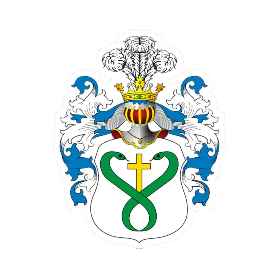 POL COA Brodowicz (Poland) (Coat of Arms) STICKER Vinyl Kiss-Cut Decal 2 Inch White - The Sticker Space