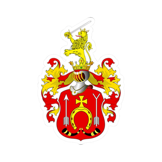 POL COA Brodowski II (Poland) (Coat of Arms) STICKER Vinyl Kiss-Cut Decal 2 Inch White - The Sticker Space