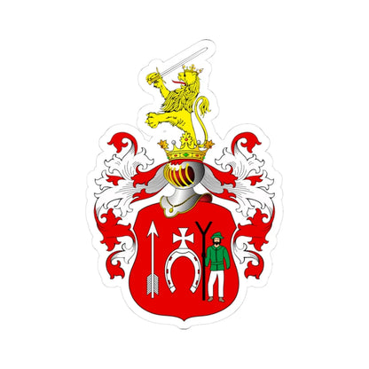 POL COA Brodowski (Poland) (Coat of Arms) STICKER Vinyl Kiss-Cut Decal 3 Inch White - The Sticker Space