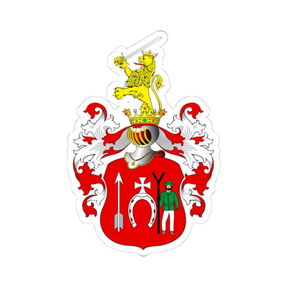 POL COA Brodowski (Poland) (Coat of Arms) STICKER Vinyl Kiss-Cut Decal 4 Inch White - The Sticker Space