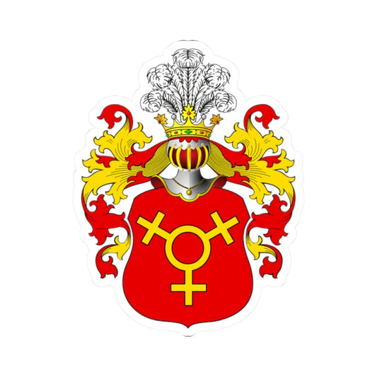 POL COA Brodzic alt (Poland) (Coat of Arms) STICKER Vinyl Kiss-Cut Decal 2 Inch White - The Sticker Space