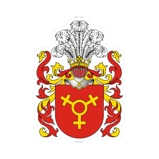 POL COA Brodzic (Poland) (Coat of Arms) STICKER Vinyl Kiss-Cut Decal 2 Inch White - The Sticker Space