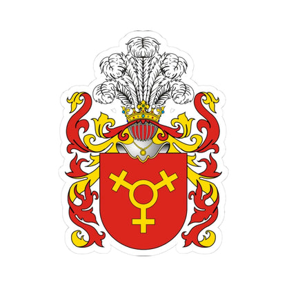 POL COA Brodzic (Poland) (Coat of Arms) STICKER Vinyl Kiss-Cut Decal 3 Inch White - The Sticker Space