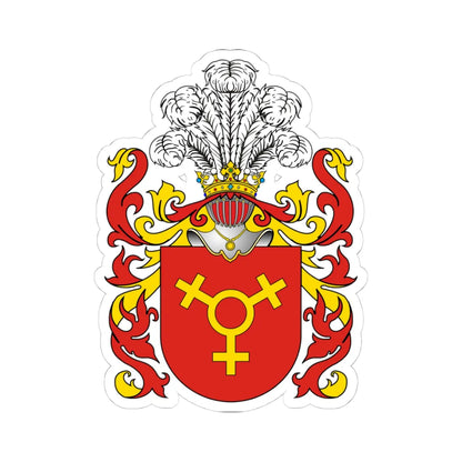 POL COA Brodzic (Poland) (Coat of Arms) STICKER Vinyl Kiss-Cut Decal 4 Inch White - The Sticker Space