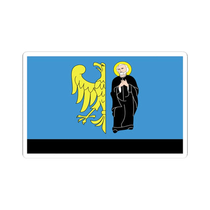 POL Czechowice-Dziedzice flag (Poland) STICKER Vinyl Kiss-Cut Decal 3 Inch White - The Sticker Space