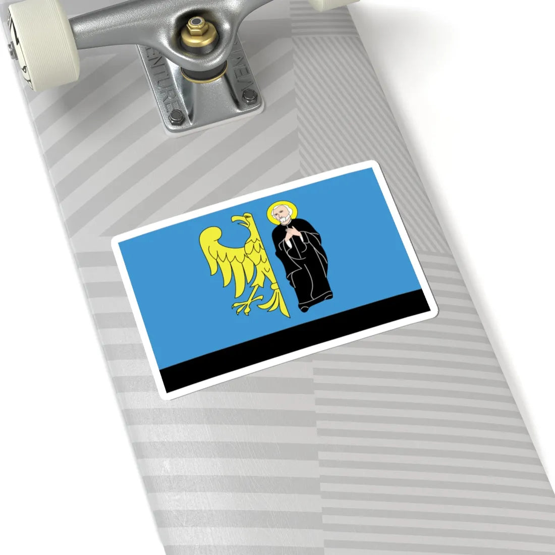 POL Czechowice-Dziedzice flag (Poland) STICKER Vinyl Kiss-Cut Decal - The Sticker Space