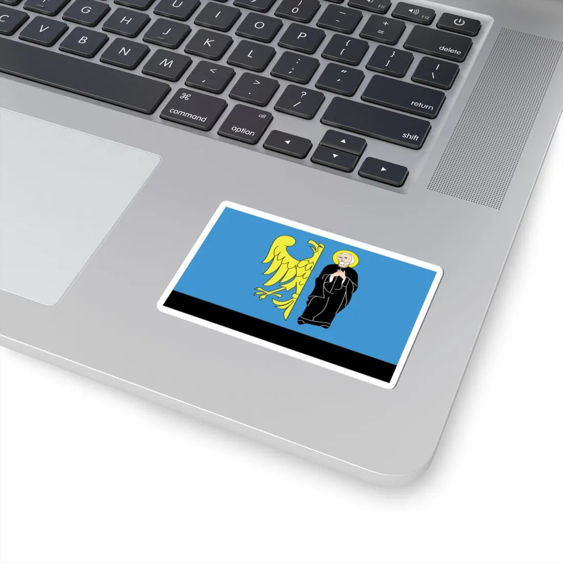POL Czechowice-Dziedzice flag (Poland) STICKER Vinyl Kiss-Cut Decal - The Sticker Space
