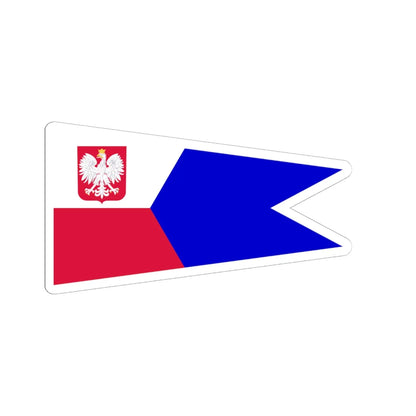 POL dowodca dywizjonu okretow rank flag (Poland) STICKER Vinyl Kiss-Cut Decal 6 Inch White - The Sticker Space