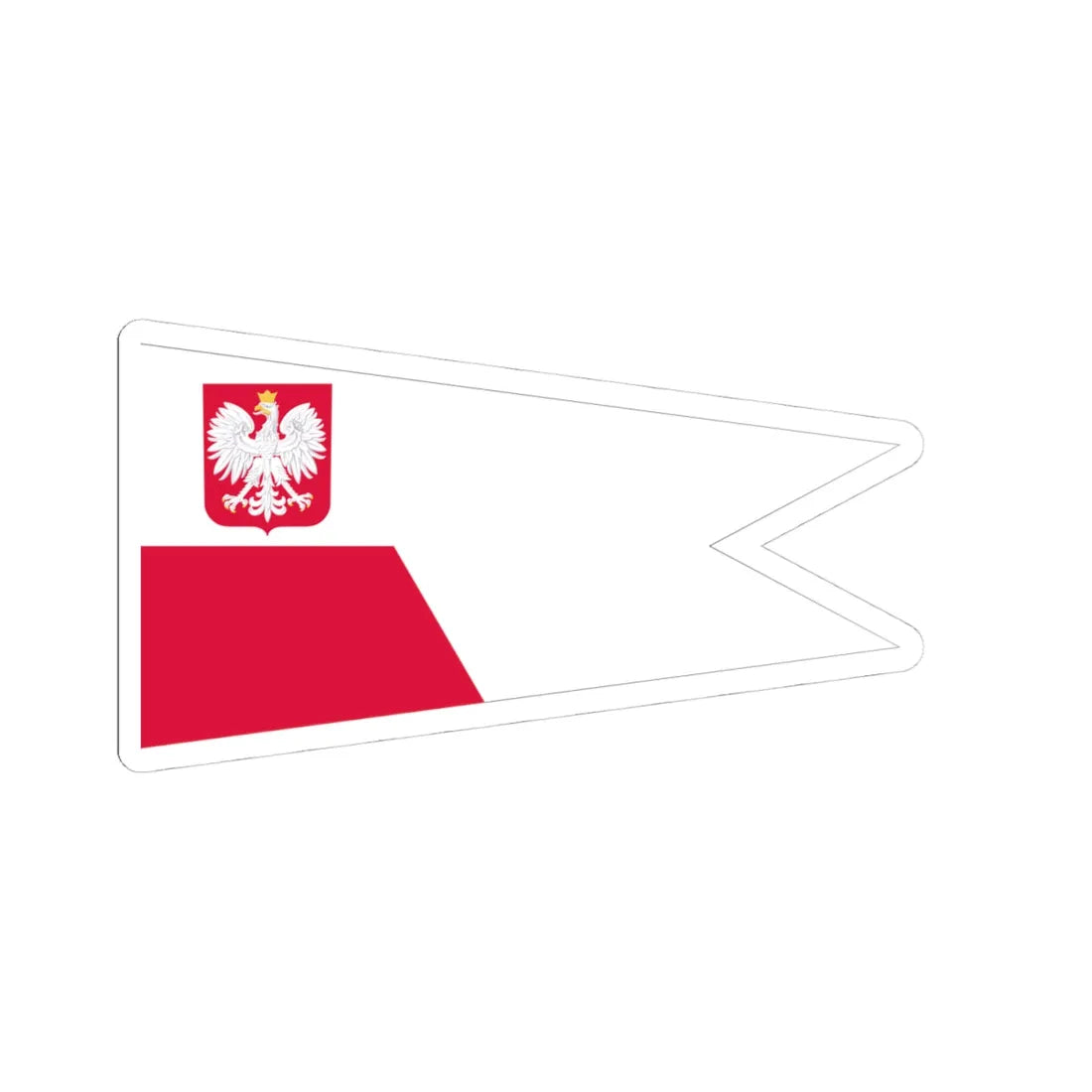 POL dowodca flotylli rank flag (Poland) STICKER Vinyl Kiss-Cut Decal 4 Inch White - The Sticker Space