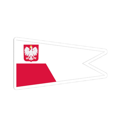 POL dowodca flotylli rank flag (Poland) STICKER Vinyl Kiss-Cut Decal 4 Inch White - The Sticker Space