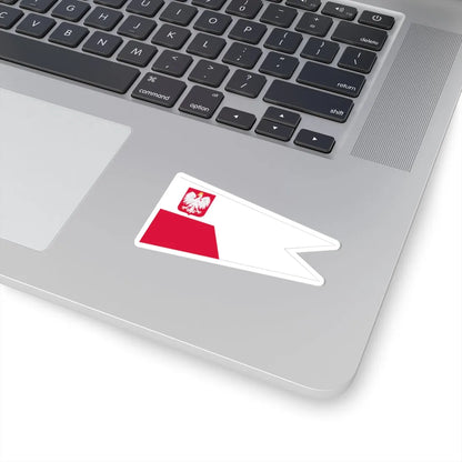 POL dowodca flotylli rank flag (Poland) STICKER Vinyl Kiss-Cut Decal - The Sticker Space