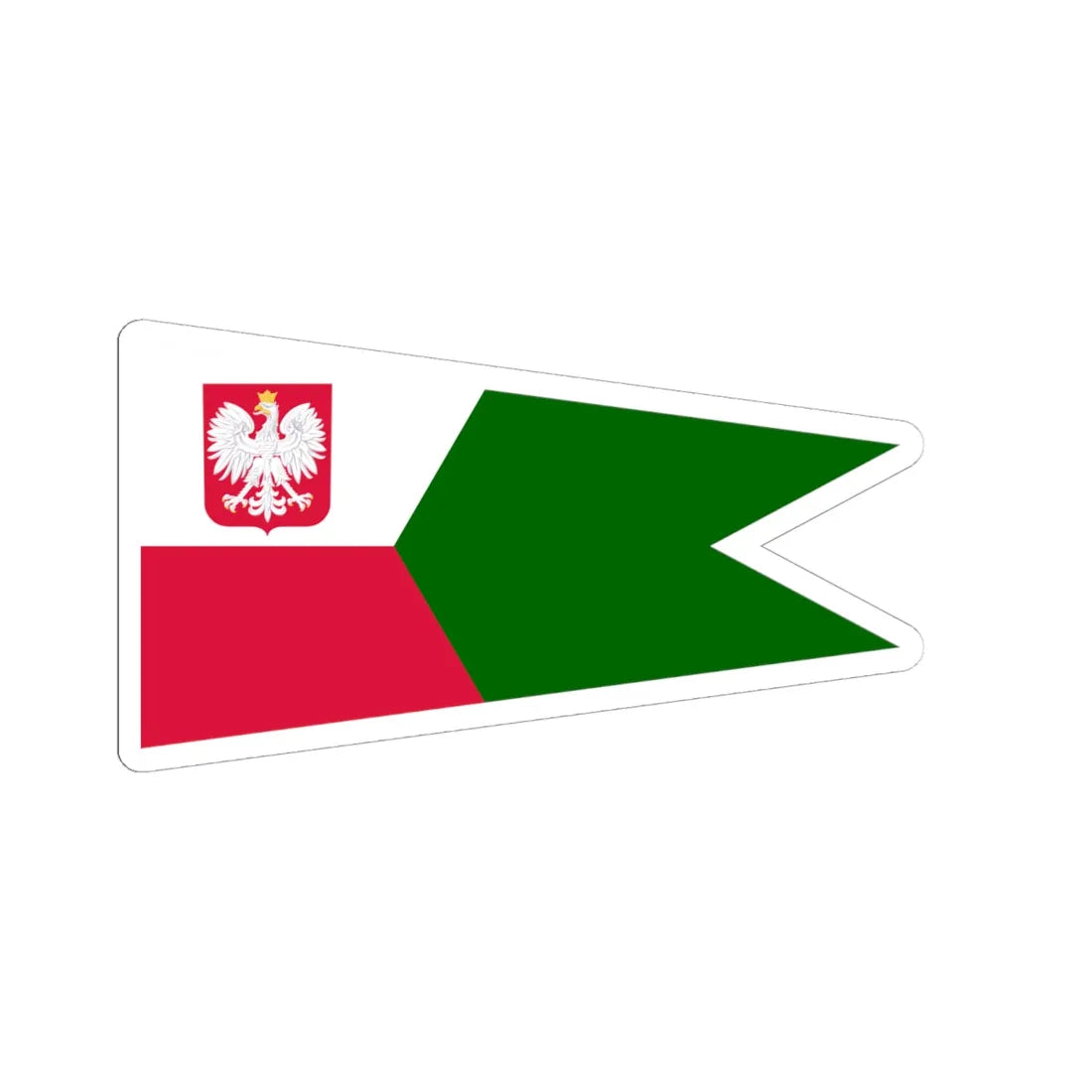 POL dowodca grupy okretow rank flag (Poland) STICKER Vinyl Kiss-Cut Decal 6 Inch White - The Sticker Space