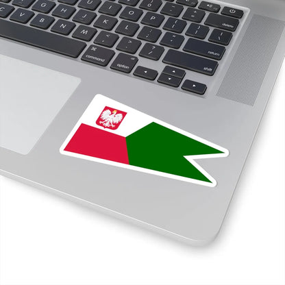 POL dowodca grupy okretow rank flag (Poland) STICKER Vinyl Kiss-Cut Decal - The Sticker Space