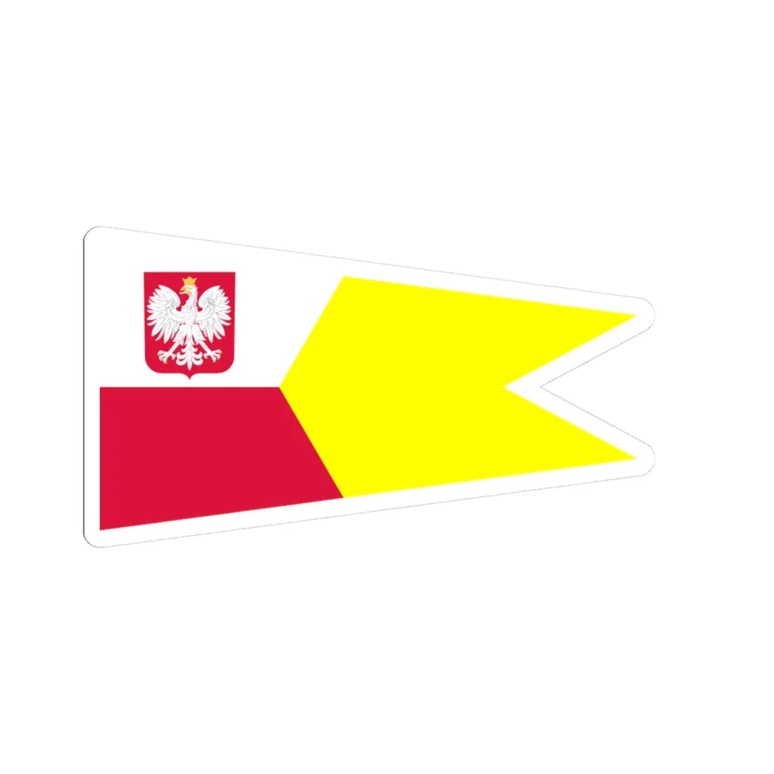 POL dowodca obrony wybrzeza rank flag (Poland) STICKER Vinyl Kiss-Cut Decal 3 Inch White - The Sticker Space