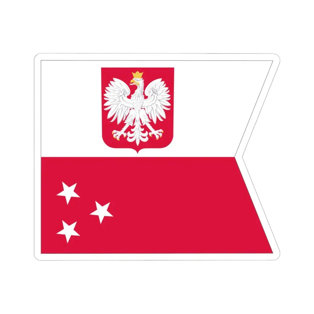 POL Flaga Admirał floty (Poland) STICKER Vinyl Kiss-Cut Decal 6 Inch White - The Sticker Space