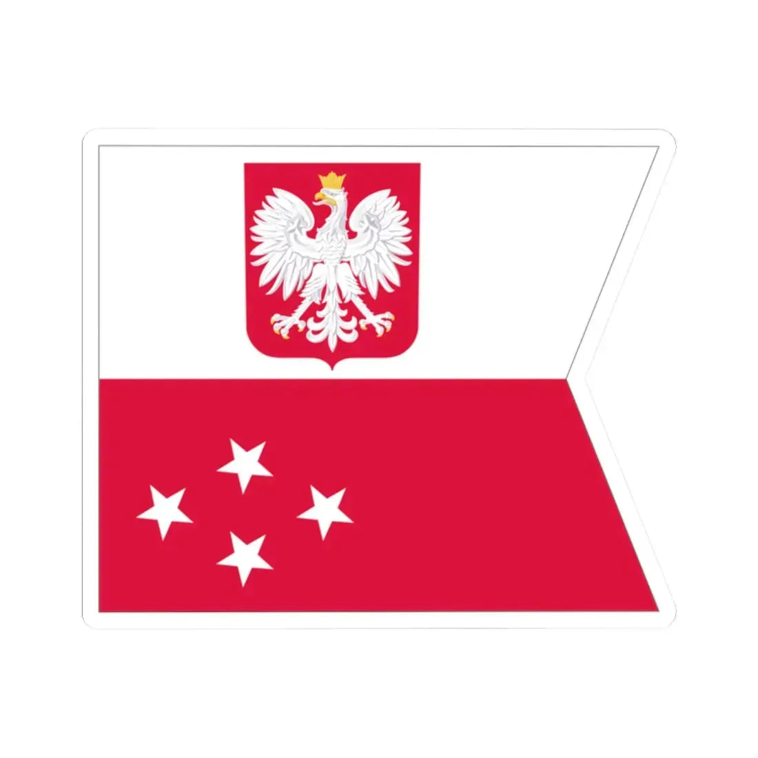POL Flaga Admirał (Poland) STICKER Vinyl Kiss-Cut Decal 2 Inch White - The Sticker Space