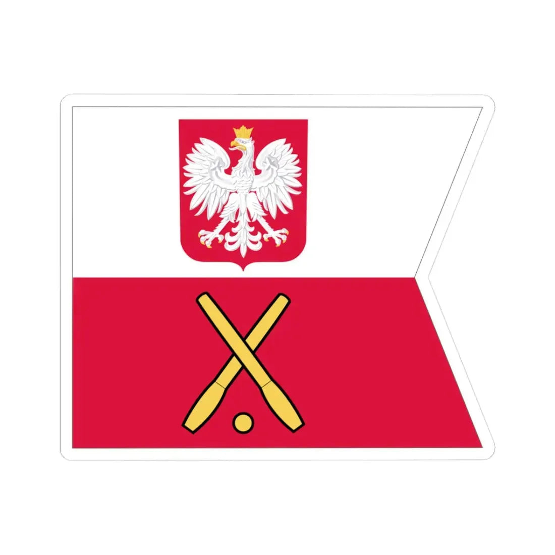 POL Flaga Generał (Poland) STICKER Vinyl Kiss-Cut Decal 3 Inch White - The Sticker Space
