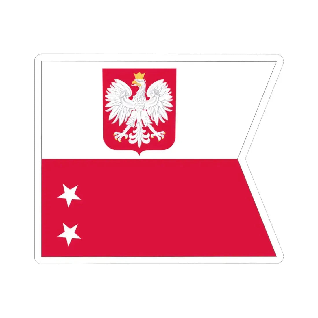POL Flaga Wiceadmirał (Poland) STICKER Vinyl Kiss-Cut Decal 4 Inch White - The Sticker Space