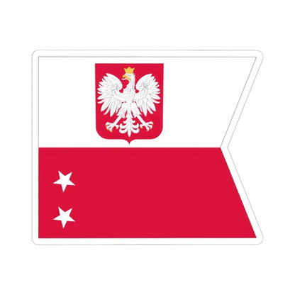 POL Flaga Wiceadmirał (Poland) STICKER Vinyl Kiss-Cut Decal 6 Inch White - The Sticker Space