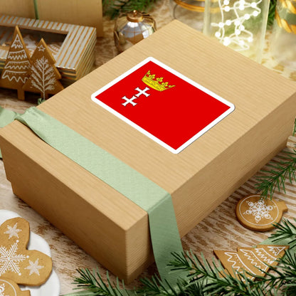 POL Gdansk flag (Poland) STICKER Vinyl Kiss-Cut Decal - The Sticker Space