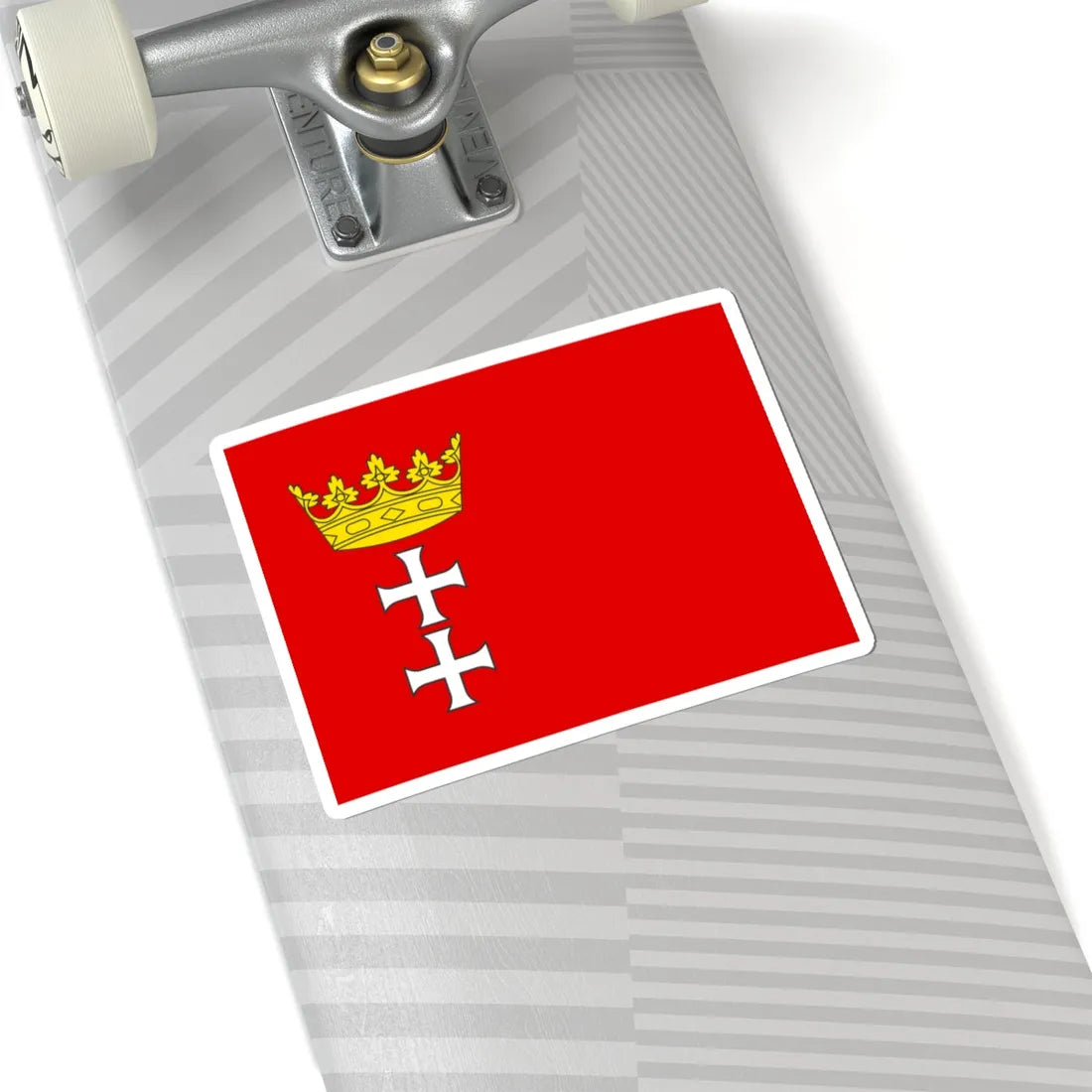 POL Gdansk flag (Poland) STICKER Vinyl Kiss-Cut Decal - The Sticker Space