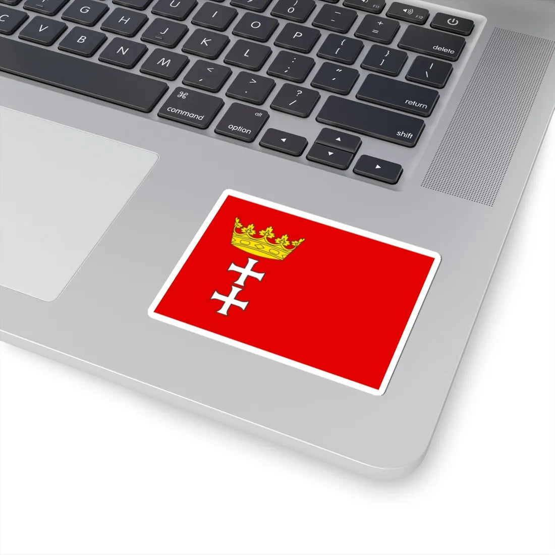 POL Gdansk flag (Poland) STICKER Vinyl Kiss-Cut Decal - The Sticker Space