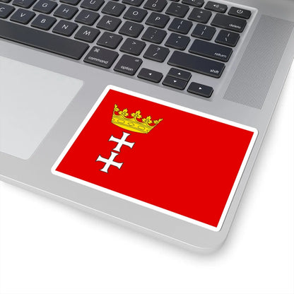 POL Gdansk flag (Poland) STICKER Vinyl Kiss-Cut Decal - The Sticker Space