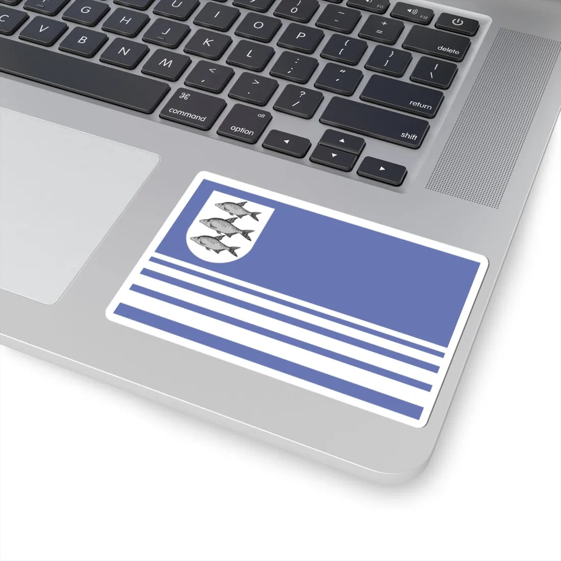 POL Gizycko flag old (Poland) STICKER Vinyl Kiss-Cut Decal - The Sticker Space