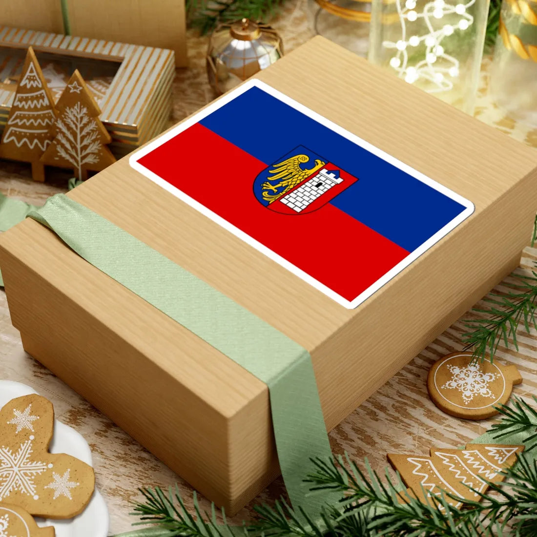 POL Gliwice flag (Poland) STICKER Vinyl Kiss-Cut Decal - The Sticker Space