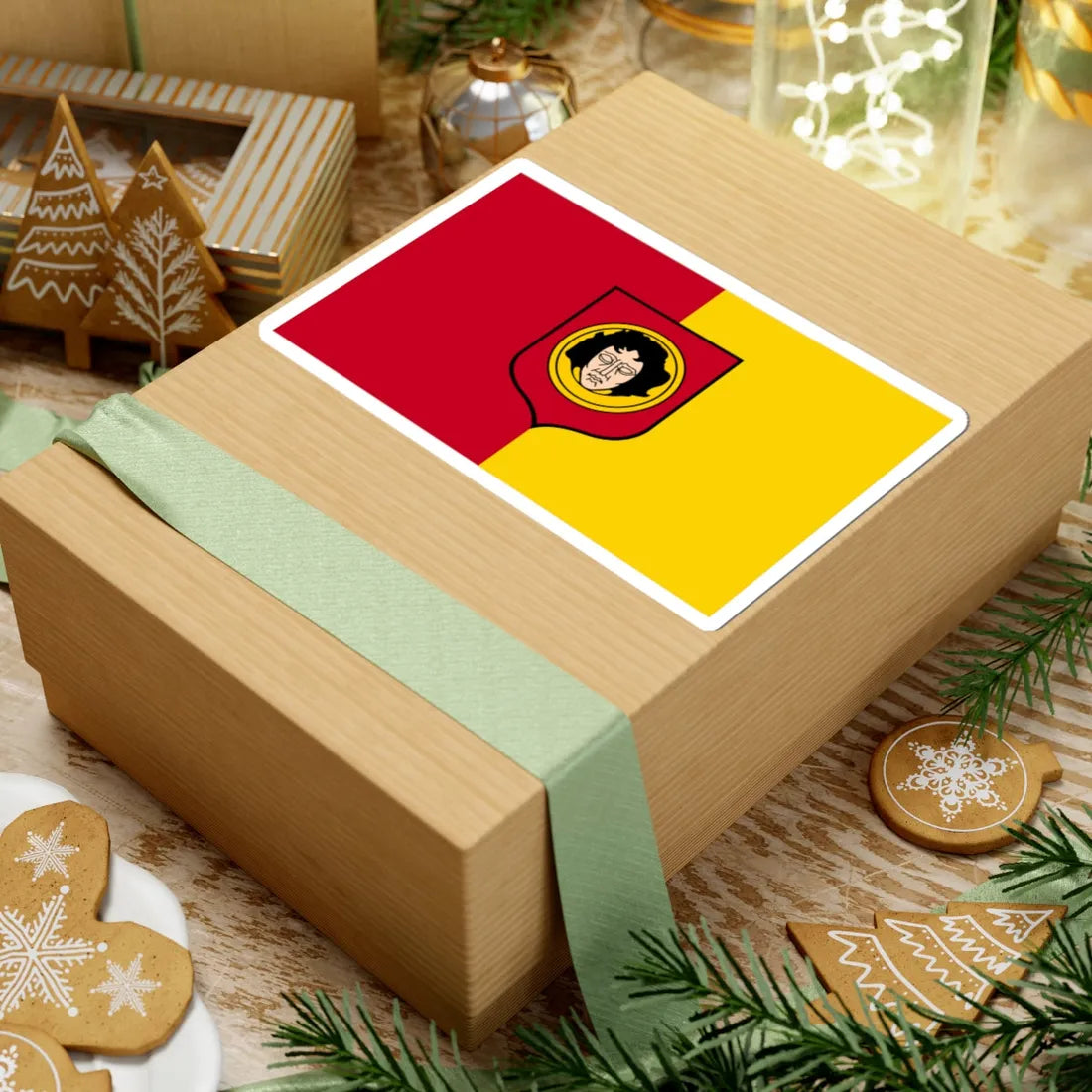 POL Glowno flag (Poland) STICKER Vinyl Kiss-Cut Decal - The Sticker Space