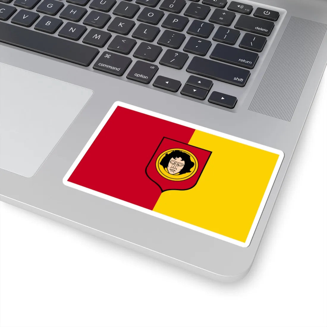 POL Glowno flag (Poland) STICKER Vinyl Kiss-Cut Decal - The Sticker Space