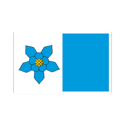 POL gmina Abramow flag (Poland) STICKER Vinyl Kiss-Cut Decal 2 Inch White - The Sticker Space